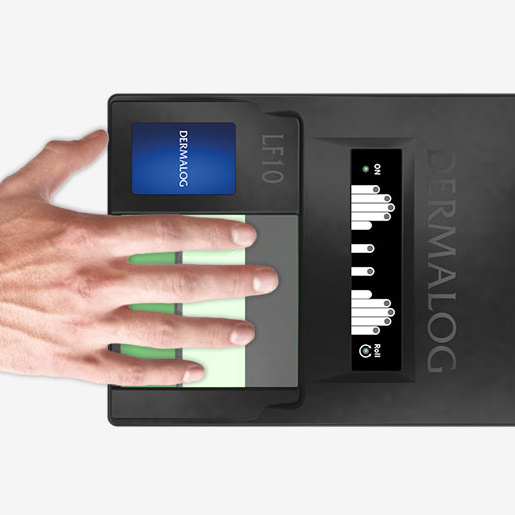 [Translate to de:] Scanning four Finger simultaniously with LF10 