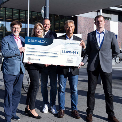 DERMALOG übergibt Spendensumme an Universitätsklinikum Hamburg-Eppendorf