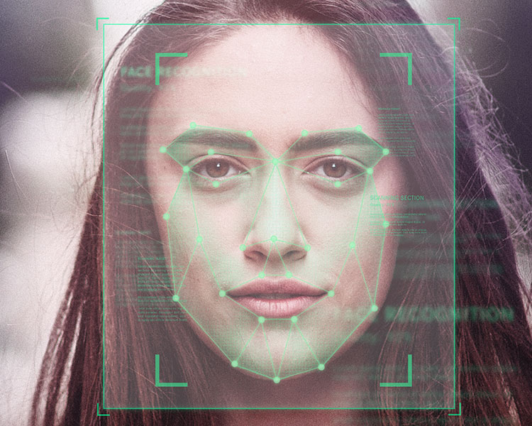 Face Recognition technology combines facial feature biometrics.